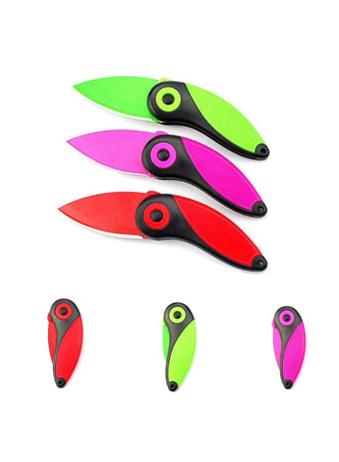 طقم سكين فاكهة قابل للطي عدد 2 قطعة من الفولاذ المقاوم للصدأ – سكاكين مطبخ محمولة لتقشير وتقطيع الفواكه والخضروات – تصميم آمن بآلية طي كاملة ومقبض مريح مانع للانزلاق – مثالي للاستخدام المنزلي، الرحلات، التخييم، العمل، المدرسة – Portable Folding Fruit Knife Set 2 Pieces - Image 2